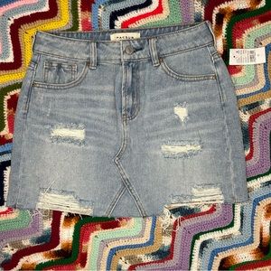 NWT PacSun Distressed Denim Skirt